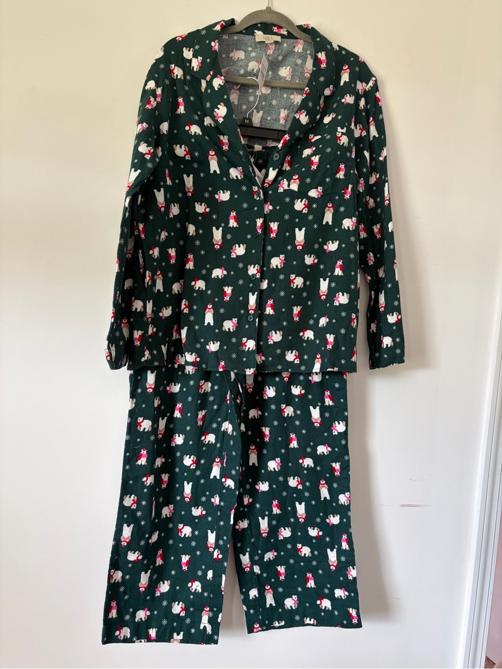 NEW with tags LOFT cotton Christmas pajamas polar bear novelty